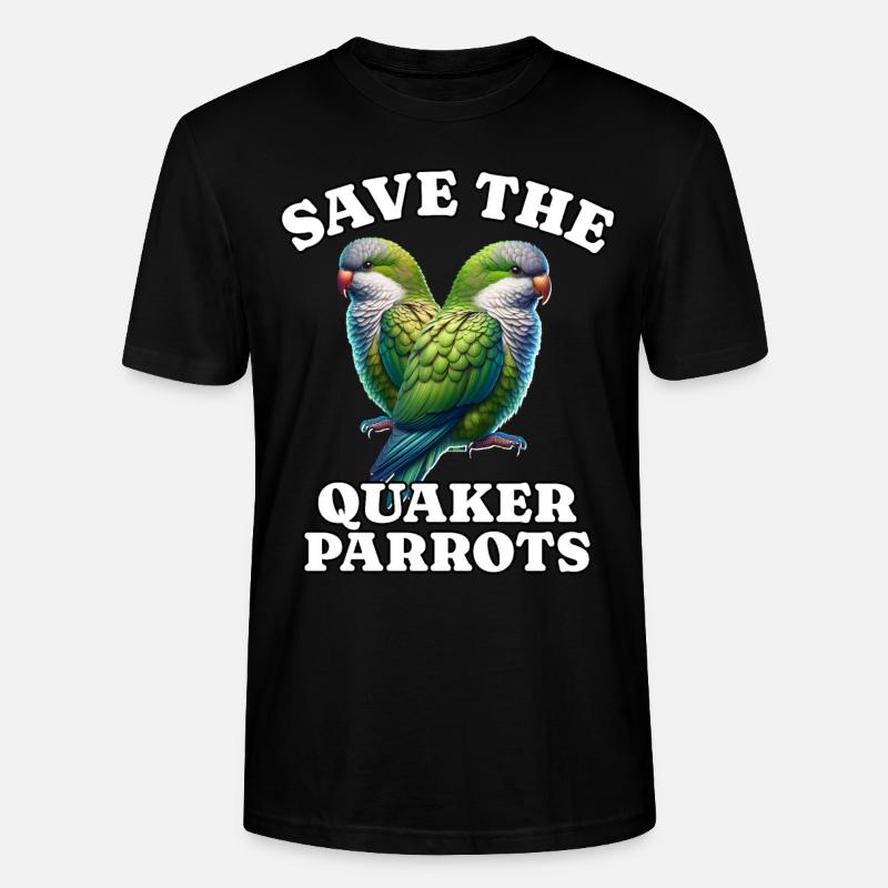 Mönchssittich Save Quaker Parrot - Stanley/Stella Unisex Bio-T-Shirt CRAFTER - Schwarz
