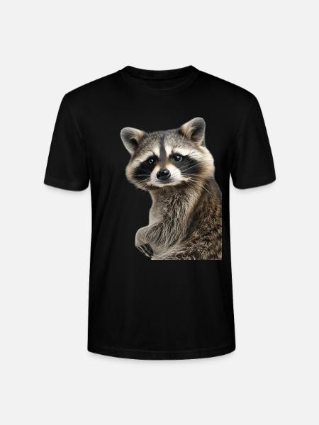 Tvättbjörn - Ekologisk T-shirt CRAFTER unisex från Stanley/Stella - svart