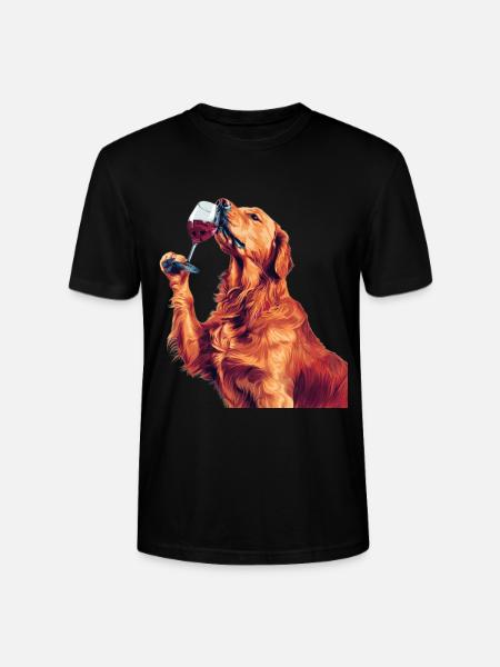 Golden Retriever - Stanley/Stella CRAFTER Unisex Organic T-Shirt - black