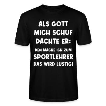 Professeur d’éducation physique Fun Éducation physique Sports - T-shirt bio CRAFTER Stanley Stella Unisexe - noir - Devant - Alina (178cm) & Michal (187cm)