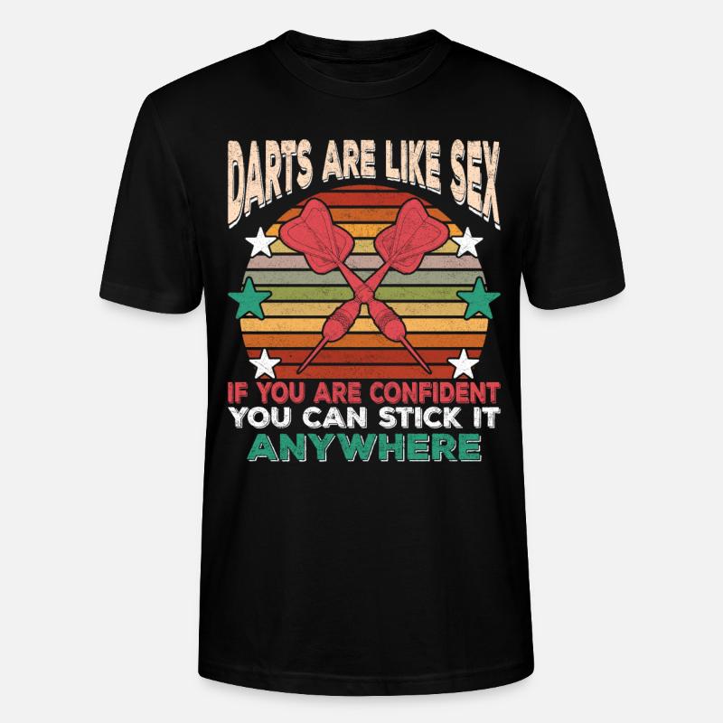 Dart Spruch - Stanley/Stella Unisex Bio-T-Shirt CRAFTER - Schwarz