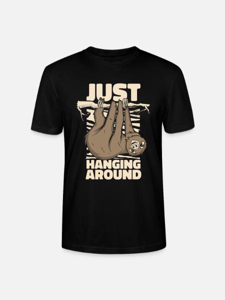 Just Hanging Around Brown-Throated Pilosa - Stanley/Stella CRAFTER Unisex Organic T-Shirt - black