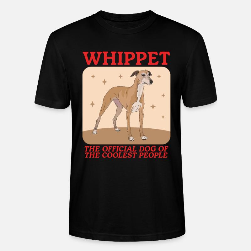Whippet Englischer Windhund Geschenk - Stanley/Stella Unisex Bio-T-Shirt CRAFTER - Schwarz