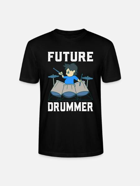 Drum Player - Stanley/Stella CRAFTER Unisex Organic T-Shirt - black