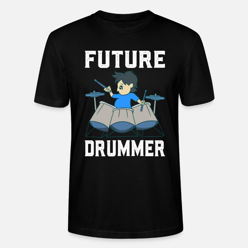Drum Player - Stanley/Stella CRAFTER Unisex Organic T-Shirt - black