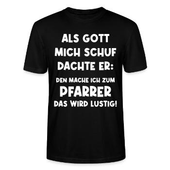 Prêtre Prêtre Vicaire chrétien de l’église - T-shirt bio CRAFTER Stanley Stella Unisexe - noir - Devant - Alina (178cm) & Michal (187cm)