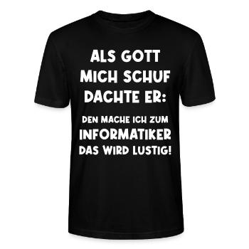 Informaticien Programmeur Étudiant en informatique - T-shirt bio CRAFTER Stanley Stella Unisexe - noir - Devant - Alina (178cm) & Michal (187cm)