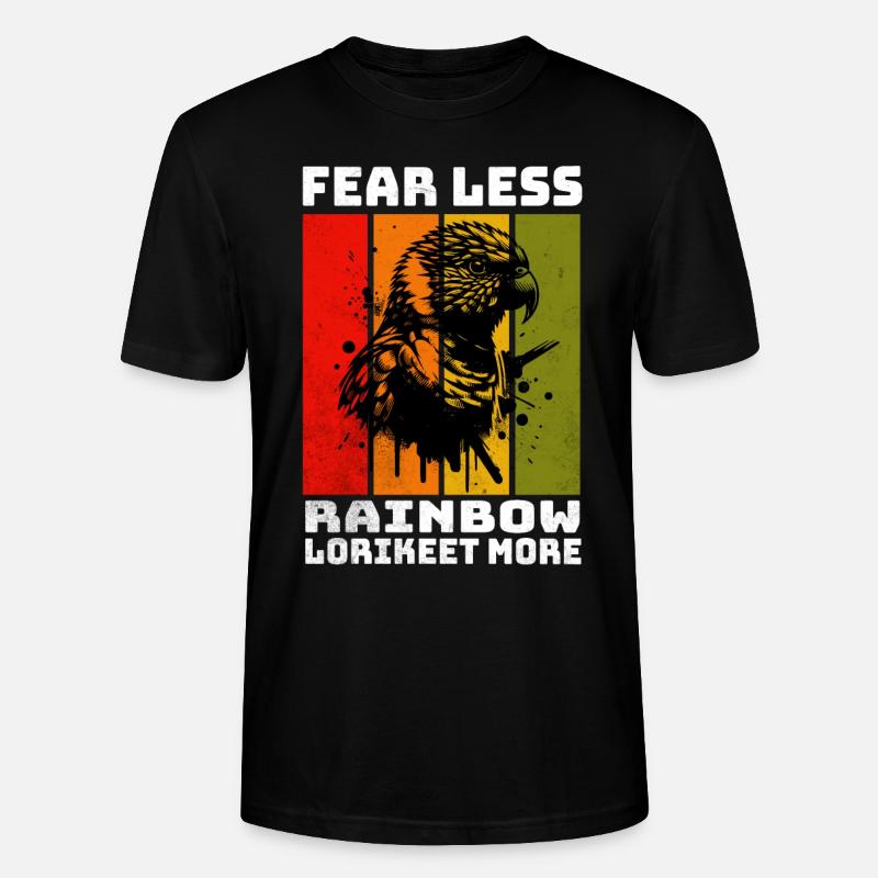 Rainbow Lorikeet Regenbogenlori - Stanley/Stella Unisex Bio-T-Shirt CRAFTER - Schwarz