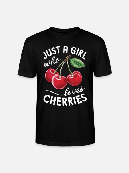 Cherries Cherries Fruits Food - Stanley/Stella CRAFTER Unisex Organic T-Shirt - black