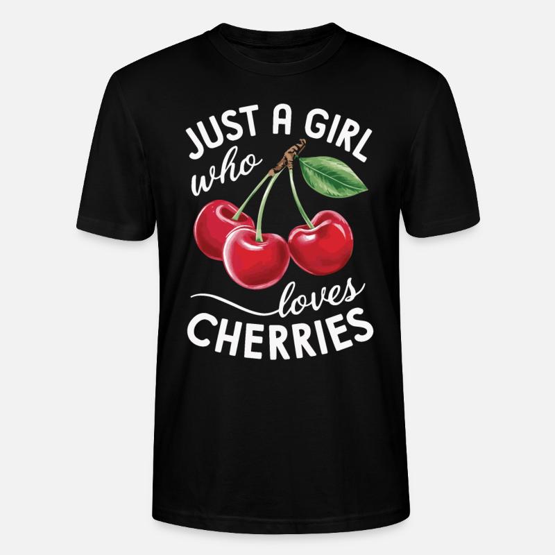 Kirsche Kirschen Früchte Essen - Stanley/Stella Unisex Bio-T-Shirt CRAFTER - Schwarz