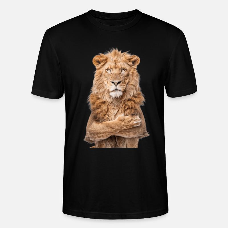 Lion - T-shirt bio CRAFTER Stanley Stella Unisexe - noir