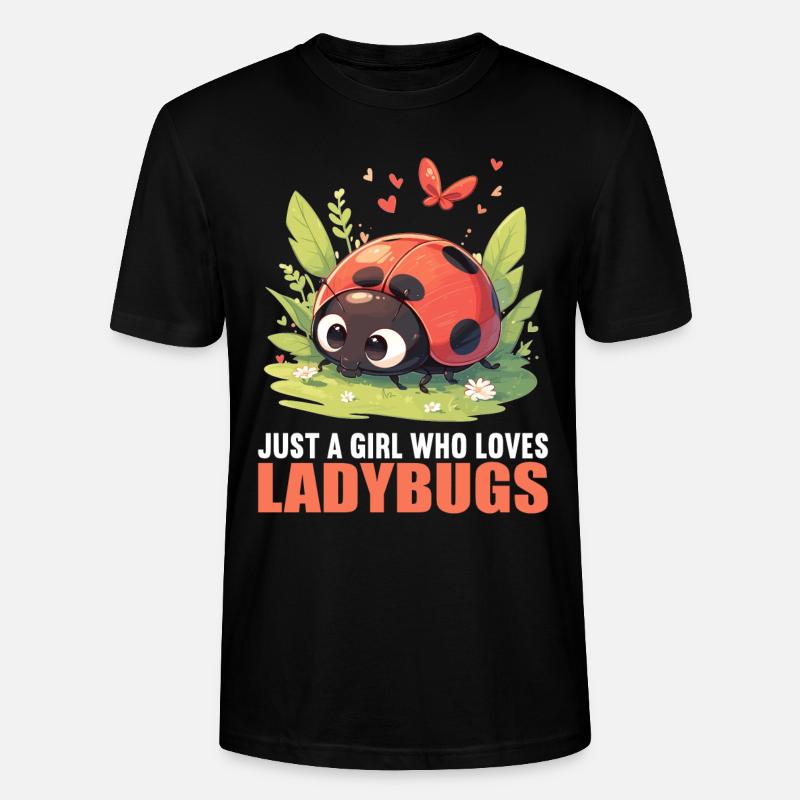 Ladybug Marienkäfer - Stanley/Stella Unisex Bio-T-Shirt CRAFTER - Schwarz