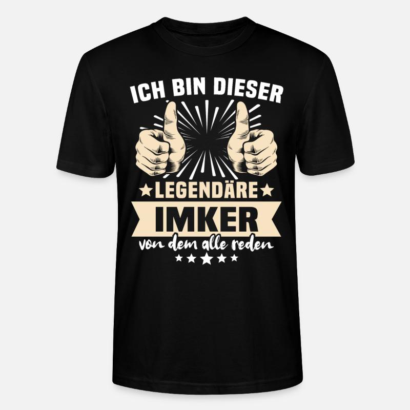 Imker Sprüche - Stanley/Stella Unisex Bio-T-Shirt CRAFTER - Schwarz