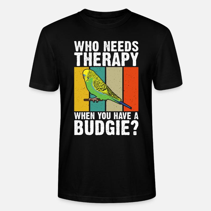 Budgie Gift - Stanley/Stella Unisex Bio-T-Shirt CRAFTER - Schwarz