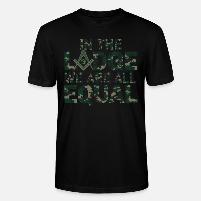 Mason Masonic Camo Freemason - Stanley/Stella Unisex Bio-T-Shirt CRAFTER - Schwarz