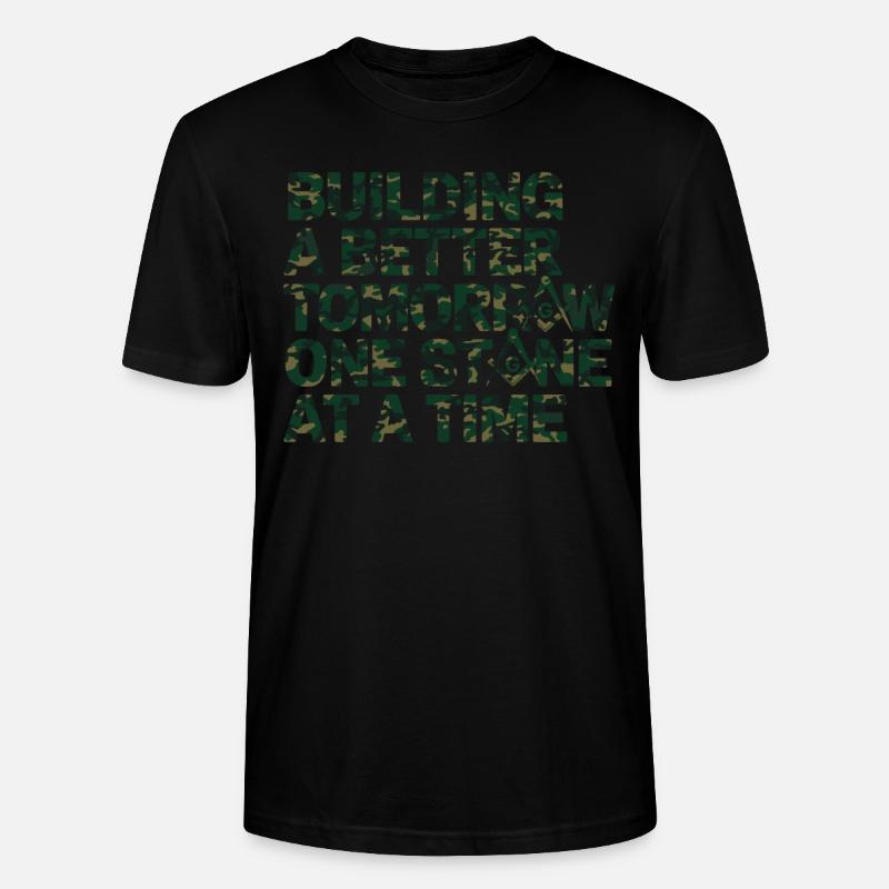 Mason Masonic Camo Freemason - Stanley/Stella Unisex Bio-T-Shirt CRAFTER - Schwarz