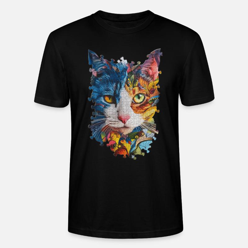 Chat - T-shirt bio CRAFTER Stanley Stella Unisexe - noir