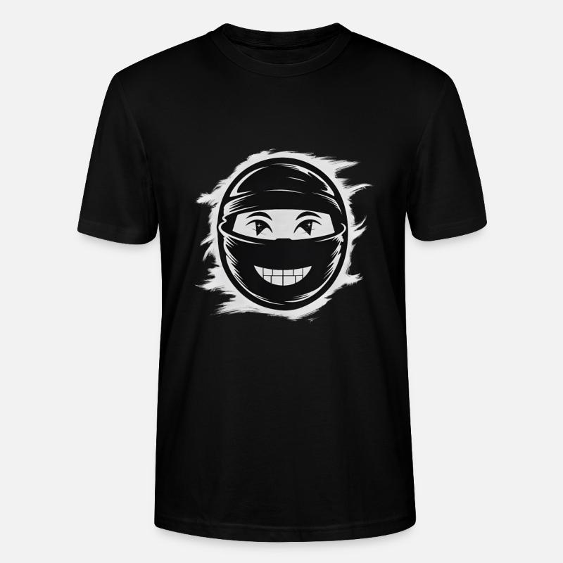 Ninja-Gesicht - Stanley/Stella Unisex Bio-T-Shirt CRAFTER - Schwarz