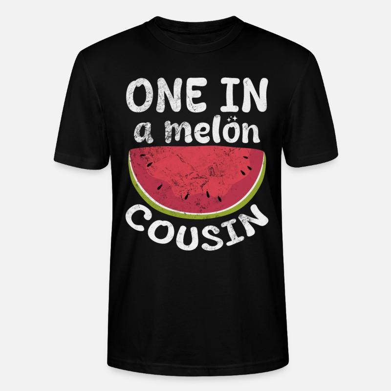 Cousin pastèque - T-shirt bio CRAFTER Stanley Stella Unisexe - noir