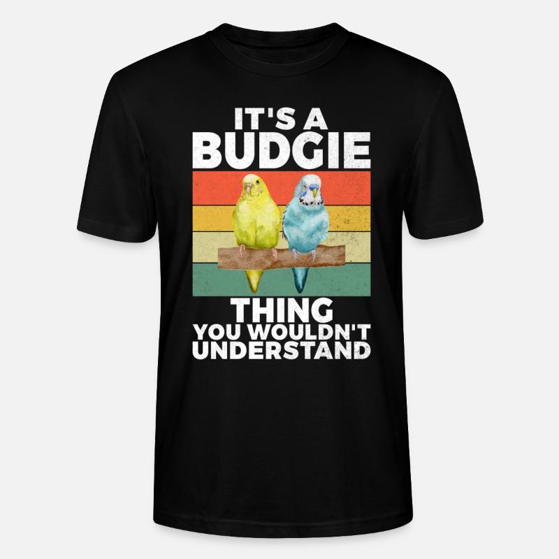 Budgie Gift - Stanley/Stella Unisex Bio-T-Shirt CRAFTER - Schwarz