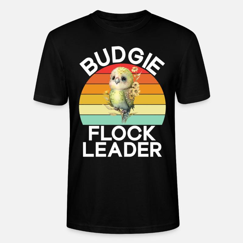Budgie Gift - Stanley/Stella CRAFTER Unisex Organic T-Shirt - black