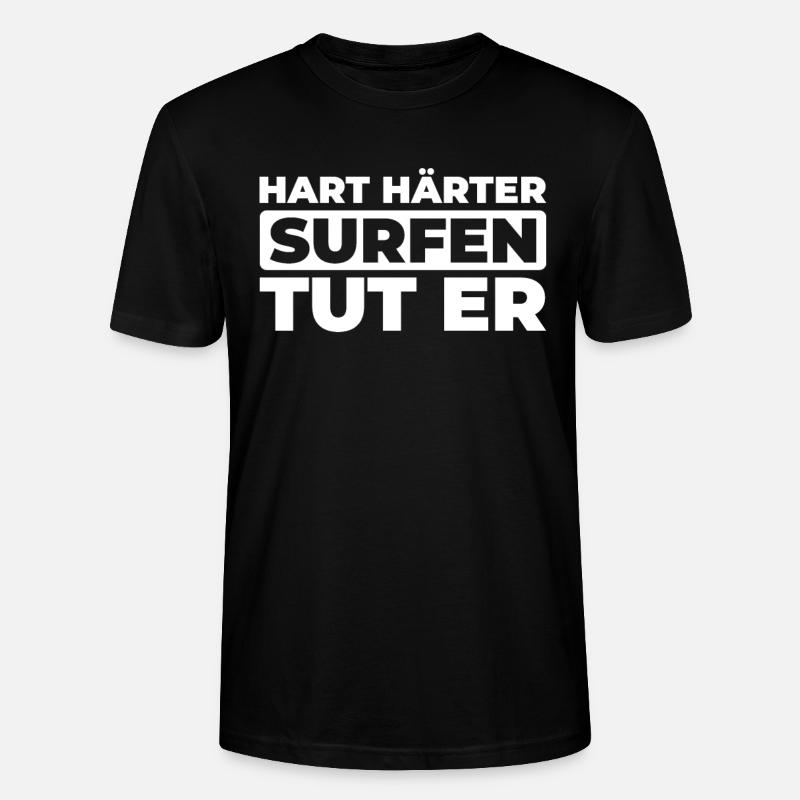Surfeur Surf - T-shirt bio CRAFTER Stanley Stella Unisexe - noir
