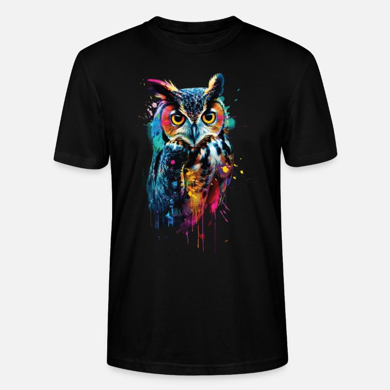 Eule - Stanley/Stella Unisex Bio-T-Shirt CRAFTER - Schwarz