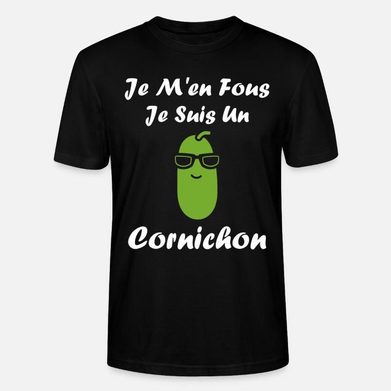cornichon - T-shirt bio CRAFTER Stanley Stella Unisexe - noir