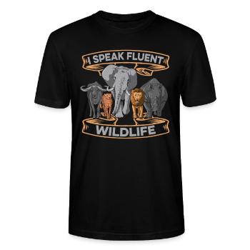 Gamekeeper - Stanley/Stella CRAFTER Unisex Organic T-Shirt - black - Front - Alina (178cm) & Michal (187cm)