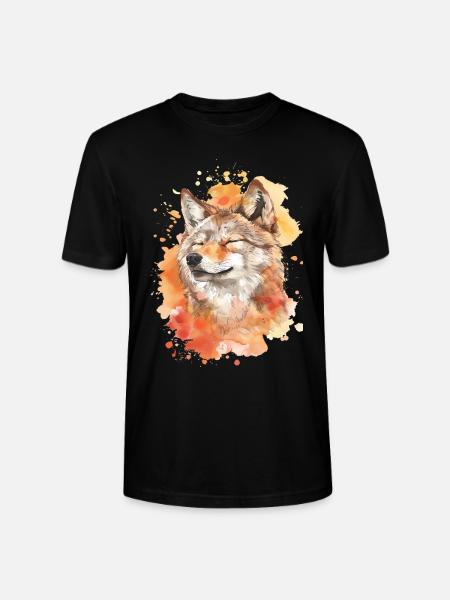 Wolf - Stanley/Stella CRAFTER Unisex Organic T-Shirt - black