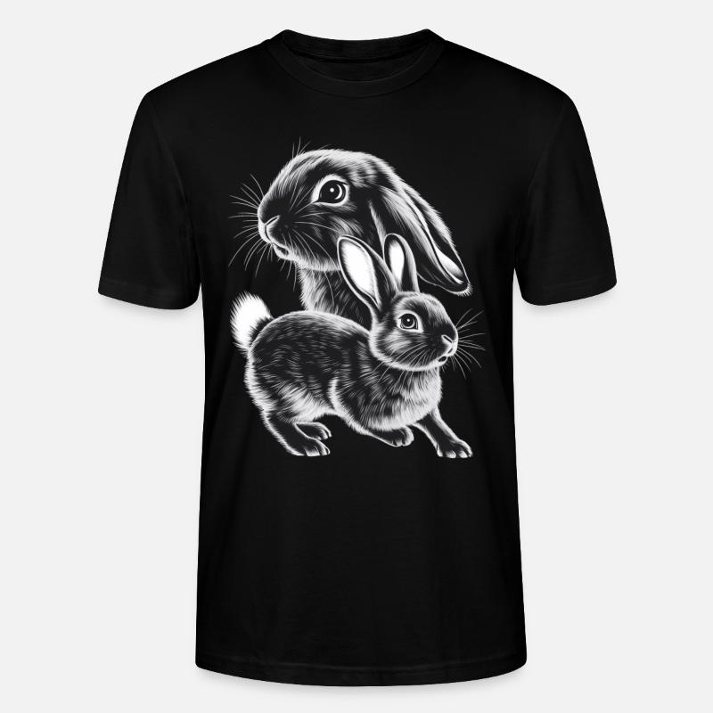 Rabbit - Stanley/Stella CRAFTER Unisex Organic T-Shirt - black
