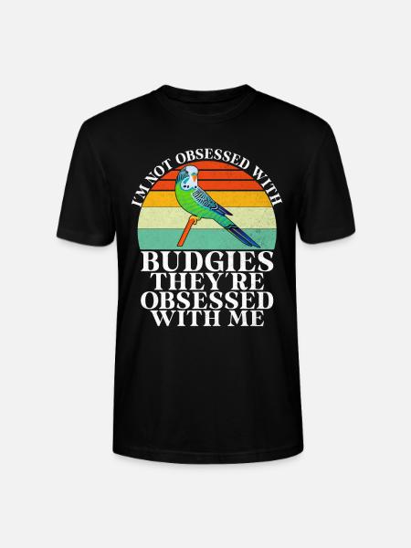 Budgie Gift - Stanley/Stella CRAFTER Unisex Organic T-Shirt - black
