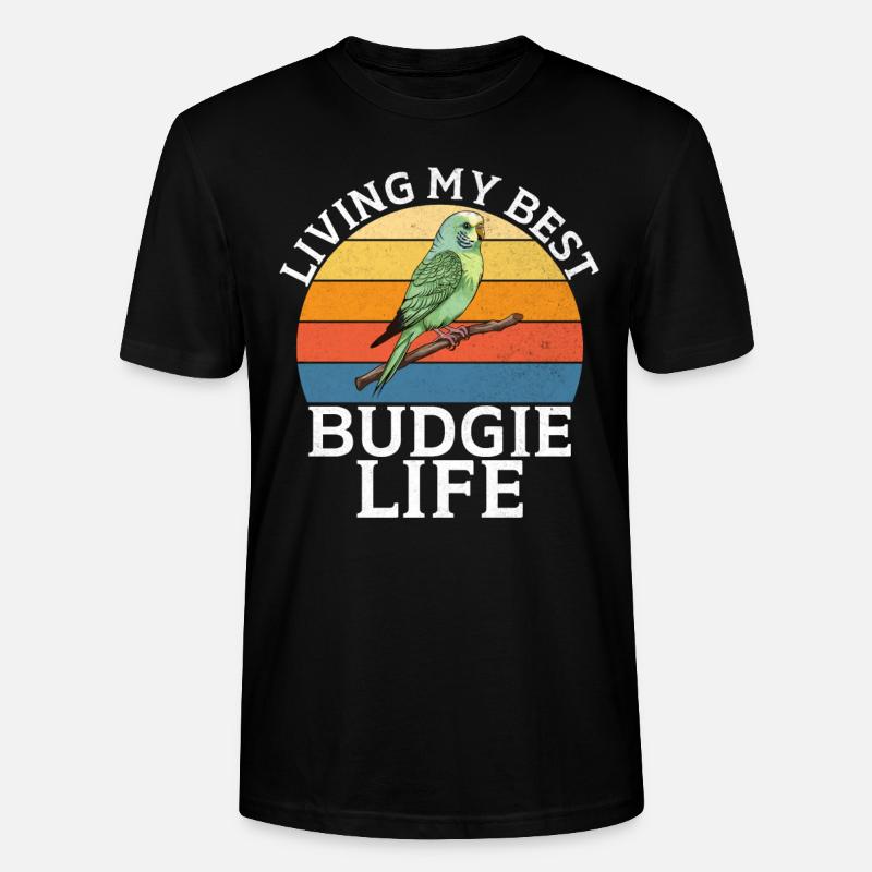 Budgie Gift - Stanley/Stella Unisex Bio-T-Shirt CRAFTER - Schwarz