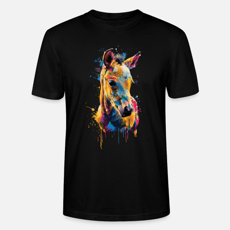 Pferd - Stanley/Stella Unisex Bio-T-Shirt CRAFTER - Schwarz