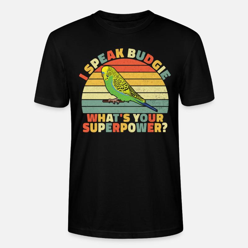Budgie Gift - Stanley/Stella Unisex Bio-T-Shirt CRAFTER - Schwarz