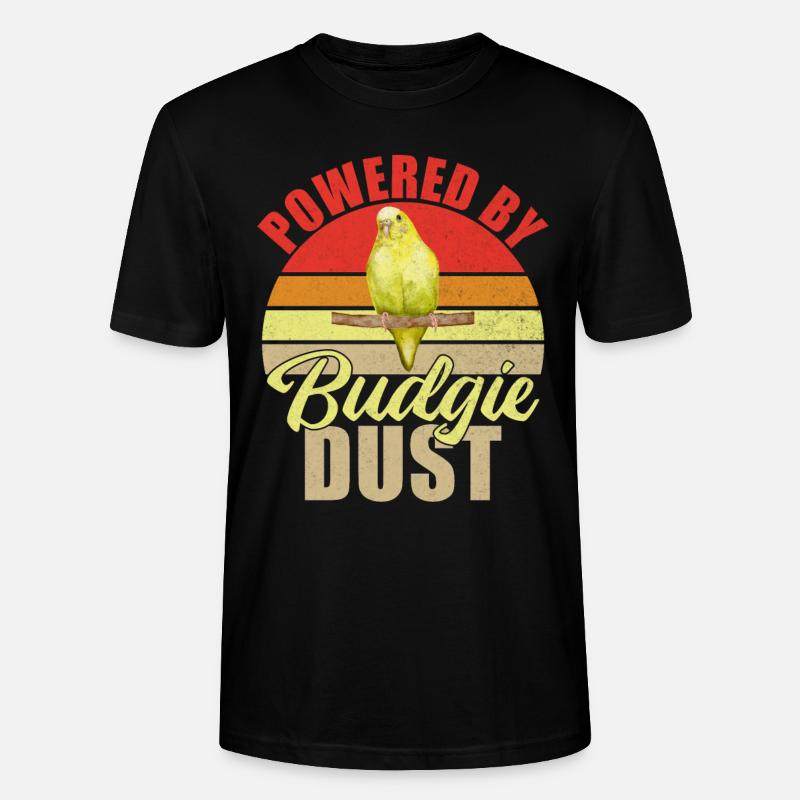 Budgie Gift - Stanley/Stella CRAFTER Unisex Organic T-Shirt - black