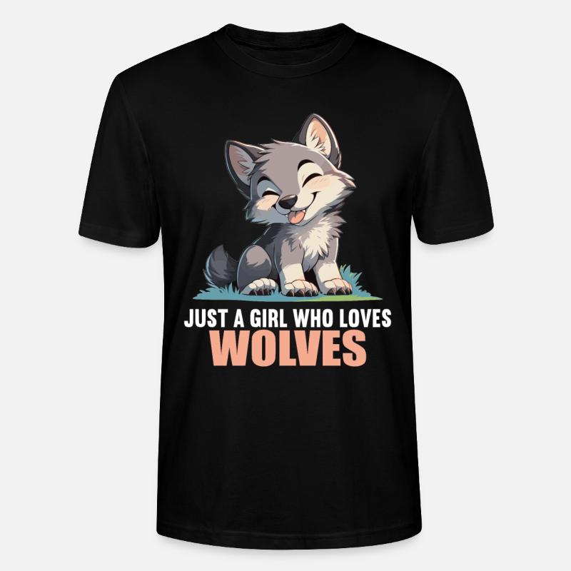 Wölfe Wolf - Stanley/Stella Unisex Bio-T-Shirt CRAFTER - Schwarz