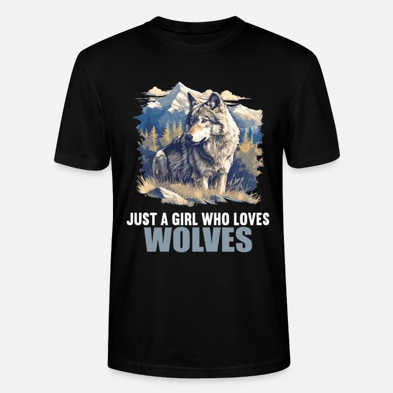 Wölfe Wolf - Stanley/Stella Unisex Bio-T-Shirt CRAFTER - Schwarz