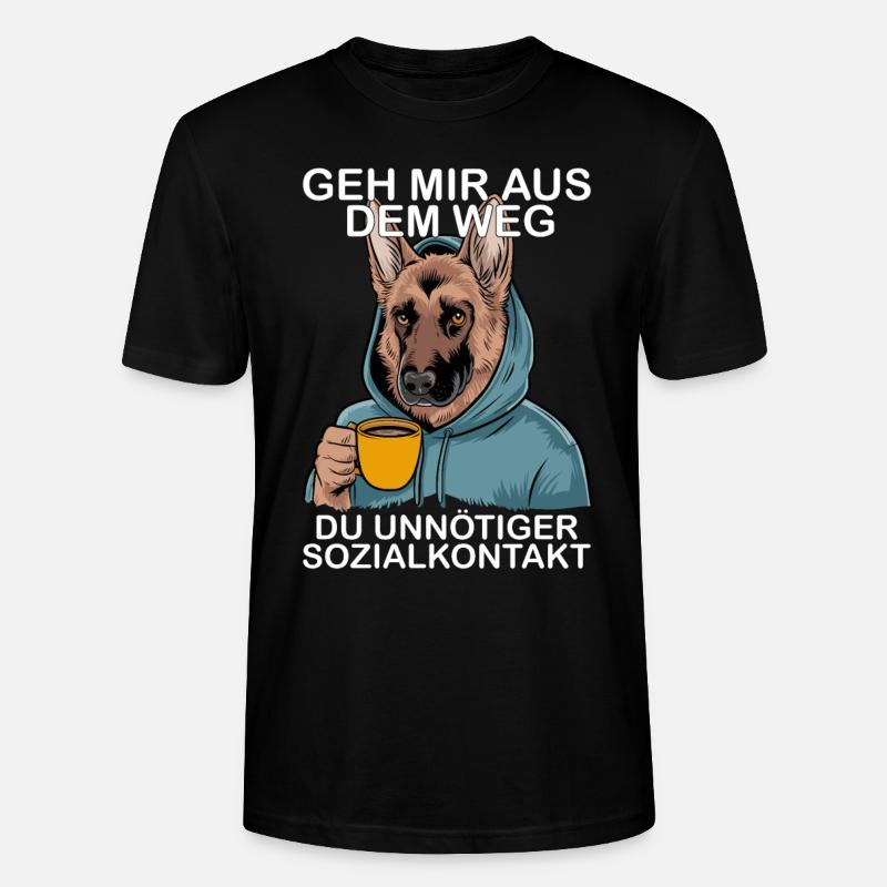 Lustiges Deutscher Schäferhund - Stanley/Stella Unisex Bio-T-Shirt CRAFTER - Schwarz
