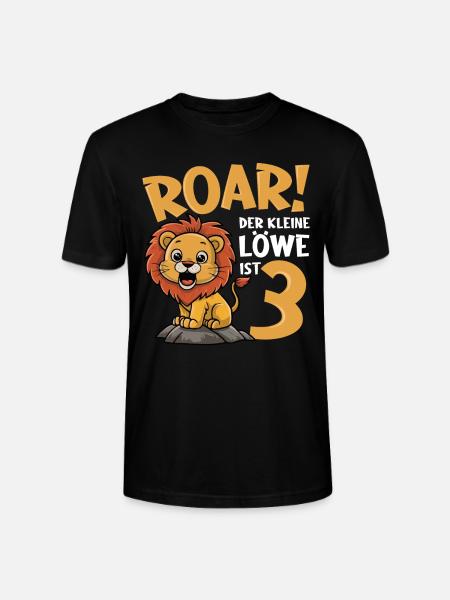 3rd Birthday Young Lion - Stanley/Stella CRAFTER Unisex Organic T-Shirt - black