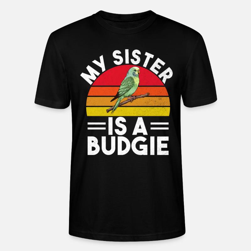 Budgie Gift - Stanley/Stella Unisex Bio-T-Shirt CRAFTER - Schwarz