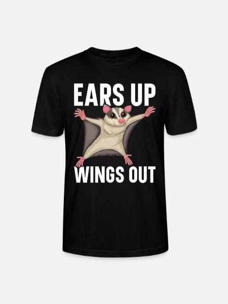 Flughörnchen Suger Glider Kurzkopfgleitbeutler - Stanley/Stella Unisex Bio-T-Shirt CRAFTER - Schwarz
