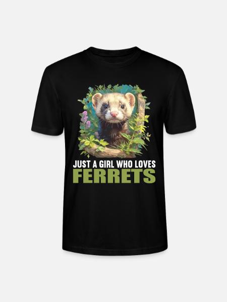 Ferret Frettchen - Stanley/Stella CRAFTER Unisex Organic T-Shirt - black