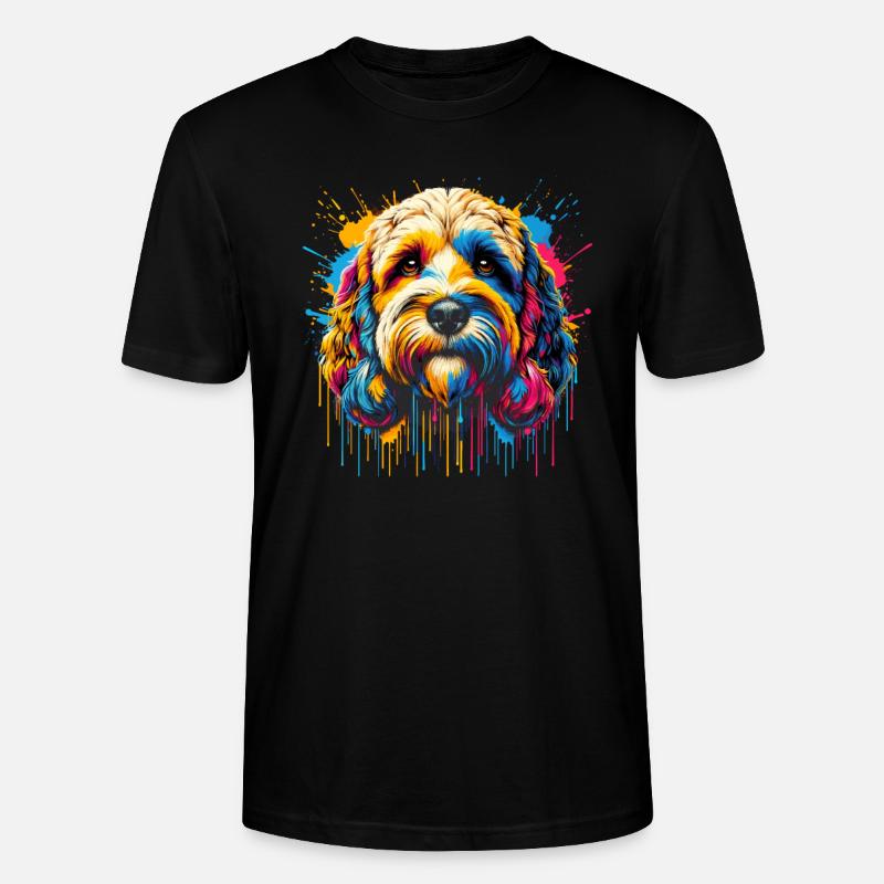 Splash Art Cockapoo Cockapoos Cockerpoo - Stanley/Stella Unisex Bio-T-Shirt CRAFTER - Schwarz
