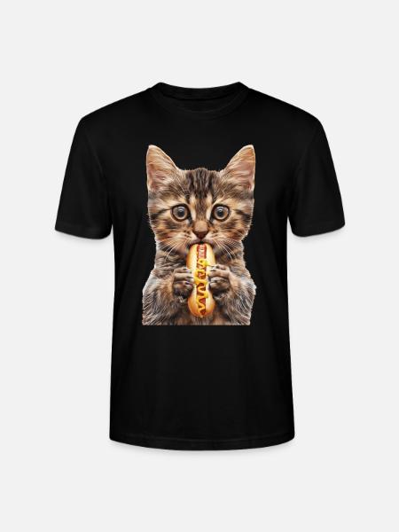 Katze - Stanley/Stella Unisex Bio-T-Shirt CRAFTER - Schwarz