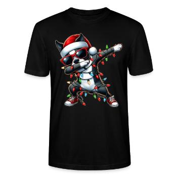 Tupfende Boston Terrier Sonnenbrille Niedliche Wei - Stanley/Stella Unisex Bio-T-Shirt CRAFTER - Schwarz - Vorne - Alina (178cm) & Michal (187cm)