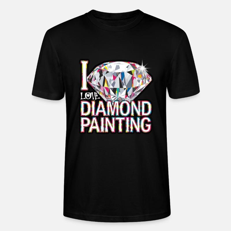 Peinture au diamant Diamond Painter - T-shirt bio CRAFTER Stanley Stella Unisexe - noir