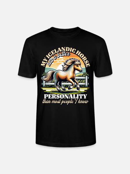 Icelandic Horse Sayings - Stanley/Stella CRAFTER Unisex Organic T-Shirt - black