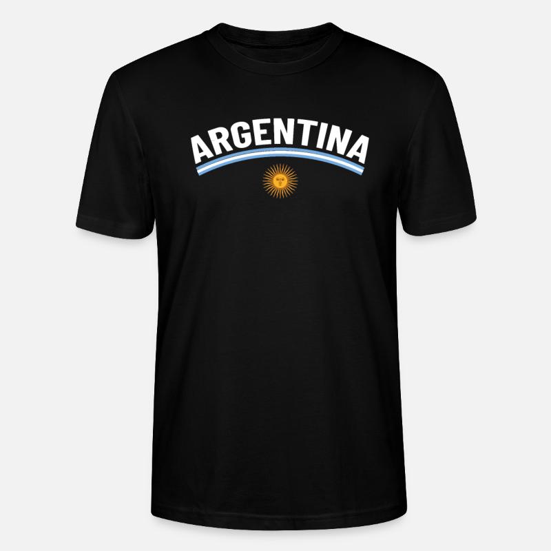 Argentine Cadeau Argentine Drapeau argentin - T-shirt bio CRAFTER Stanley Stella Unisexe - noir