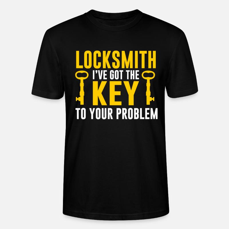 Locksmith Lockpicking Lockpicker - Stanley/Stella Unisex Bio-T-Shirt CRAFTER - Schwarz